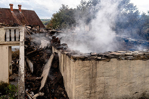 Professional Fire Damage Repair technician working in North Bend, OH
